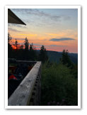Sonnenuntergang auf der Bobhütte bei Ilmenau
